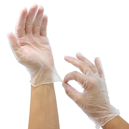 Safe Handler Disposable Gloves, Vinyl, Powder-Free, OneSize, 100 PK SH-MS-OSFM-IVG-1000